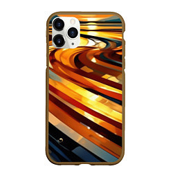 Чехол iPhone 11 Pro матовый Абстрактная дорога, цвет: 3D-коричневый