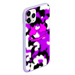 Чехол iPhone 11 Pro матовый Marshmello camo, цвет: 3D-светло-сиреневый — фото 2