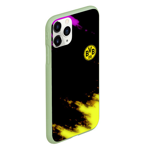 Чехол iPhone 11 Pro матовый Borussia Dortmund sport / 3D-Салатовый – фото 2