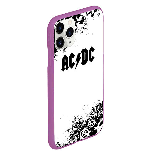 Чехол iPhone 11 Pro матовый AC DC anarchy rock / 3D-Фиолетовый – фото 2