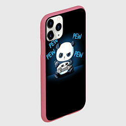 Чехол iPhone 11 Pro матовый Panda gamer, цвет: 3D-малиновый — фото 2