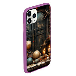 Чехол iPhone 11 Pro матовый Витрина игрушечек, цвет: 3D-фиолетовый — фото 2