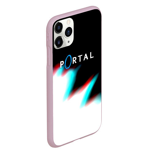 Чехол iPhone 11 Pro матовый Portal game blink color / 3D-Розовый – фото 2