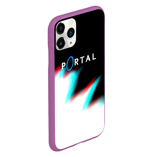 Чехол iPhone 11 Pro матовый Portal game blink color / 3D-Фиолетовый – фото 2