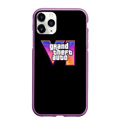 Чехол iPhone 11 Pro матовый Gta 6 logo