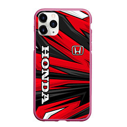 Чехол iPhone 11 Pro матовый Red sport - honda, цвет: 3D-малиновый