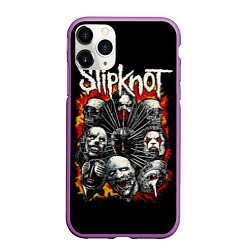 Чехол iPhone 11 Pro матовый Slipknot метал-группа