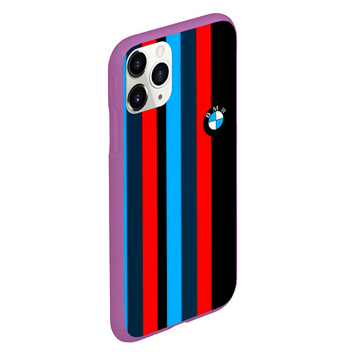 Чехол iPhone 11 Pro матовый BMW sport line car / 3D-Фиолетовый – фото 2