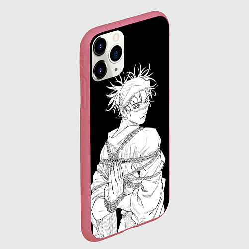 Чехол iPhone 11 Pro матовый Чосо в шибари - Магическая битва / 3D-Малиновый – фото 2