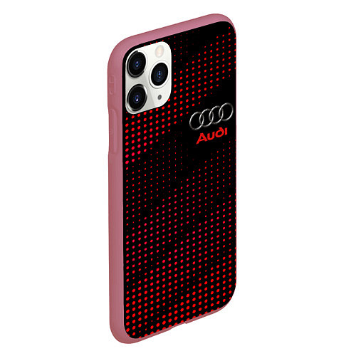 Чехол iPhone 11 Pro матовый Audi sportdot / 3D-Малиновый – фото 2