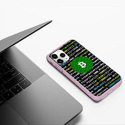 Чехол iPhone 11 Pro матовый Bitcoin сатоши, цвет: 3D-розовый — фото 2