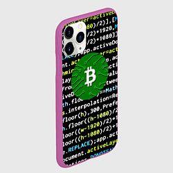 Чехол iPhone 11 Pro матовый Bitcoin сатоши, цвет: 3D-фиолетовый — фото 2