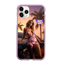 Чехол iPhone 11 Pro матовый GTA 6 girl