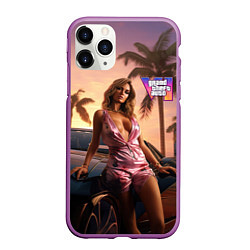 Чехол iPhone 11 Pro матовый GTA 6 girl