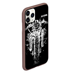 Чехол iPhone 11 Pro матовый Old school motorcycle, цвет: 3D-коричневый — фото 2