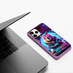 Чехол iPhone 11 Pro матовый Загадочный мир геймера - капибара, цвет: 3D-фиолетовый — фото 2