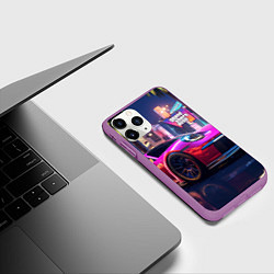 Чехол iPhone 11 Pro матовый GTA 6 auto, цвет: 3D-фиолетовый — фото 2
