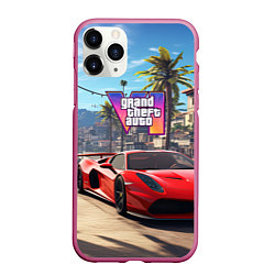 Чехол iPhone 11 Pro матовый GTA 6 red auto