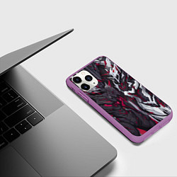 Чехол iPhone 11 Pro матовый Адская броня, цвет: 3D-фиолетовый — фото 2