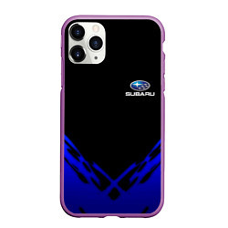 Чехол iPhone 11 Pro матовый Subaru geomery, цвет: 3D-фиолетовый