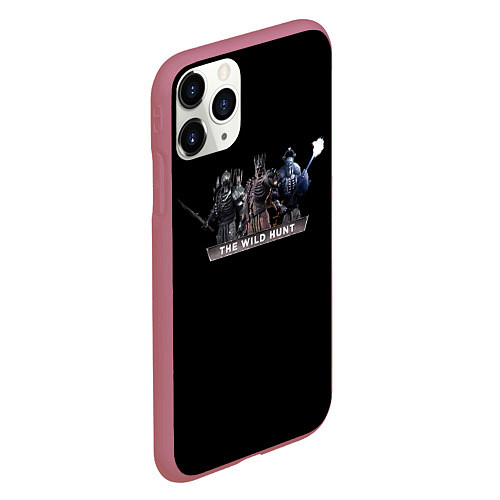 Чехол iPhone 11 Pro матовый The Witcher CD Projekt / 3D-Малиновый – фото 2