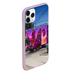 Чехол iPhone 11 Pro матовый GTA 6 low ride, цвет: 3D-розовый — фото 2