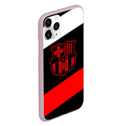 Чехол iPhone 11 Pro матовый Barcelona stripes sport, цвет: 3D-розовый — фото 2