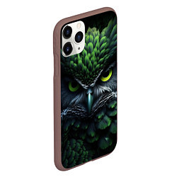 Чехол iPhone 11 Pro матовый Зеленая фэнтази сова, цвет: 3D-коричневый — фото 2