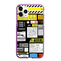 Чехол iPhone 11 Pro матовый Инженерные знаки, цвет: 3D-фиолетовый