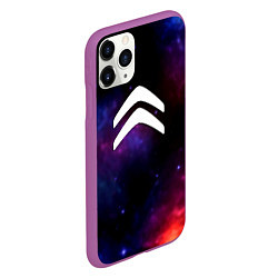 Чехол iPhone 11 Pro матовый Citroen space, цвет: 3D-фиолетовый — фото 2