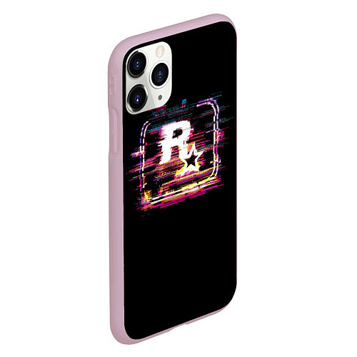 Чехол iPhone 11 Pro матовый Rockstar noise / 3D-Розовый – фото 2