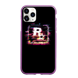 Чехол iPhone 11 Pro матовый Rockstar noise, цвет: 3D-фиолетовый