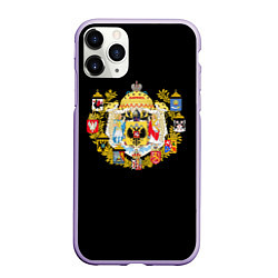 Чехол iPhone 11 Pro матовый Россия герб славянский, цвет: 3D-светло-сиреневый