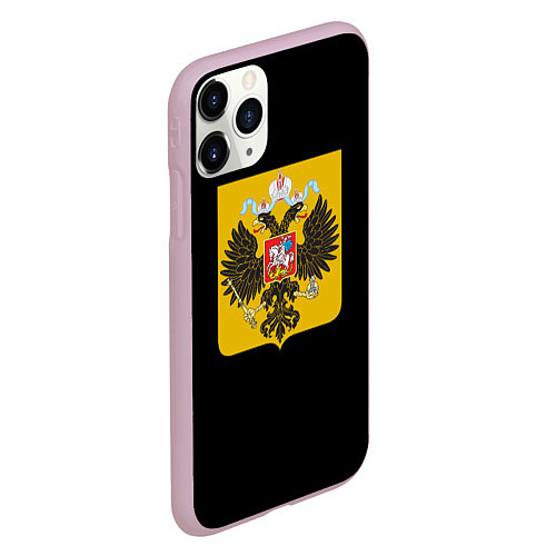 Чехол iPhone 11 Pro матовый Патриотическая символика герб России / 3D-Розовый – фото 2