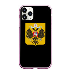 Чехол iPhone 11 Pro матовый Патриотическая символика герб России, цвет: 3D-розовый