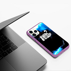 Чехол iPhone 11 Pro матовый Pink floyd абстракт бенд, цвет: 3D-фиолетовый — фото 2