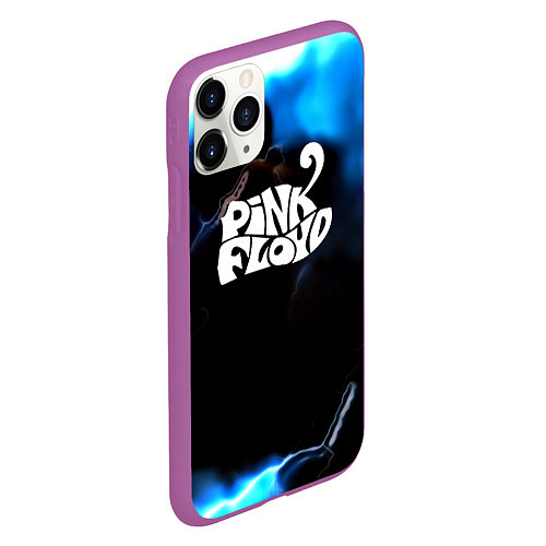 Чехол iPhone 11 Pro матовый Pink floyd абстракт бенд / 3D-Фиолетовый – фото 2