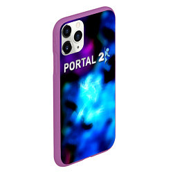 Чехол iPhone 11 Pro матовый Portal неоновый градиент, цвет: 3D-фиолетовый — фото 2