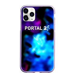 Чехол iPhone 11 Pro матовый Portal неоновый градиент, цвет: 3D-светло-сиреневый