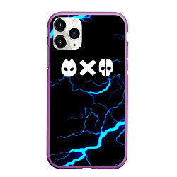 Чехол iPhone 11 Pro матовый Любовь смерть и роботы гроза шторм, цвет: 3D-фиолетовый