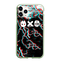 Чехол iPhone 11 Pro матовый Love death & robots strom, цвет: 3D-салатовый