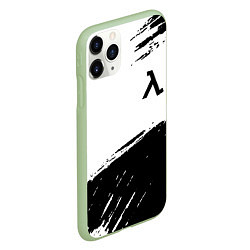 Чехол iPhone 11 Pro матовый Half life black color, цвет: 3D-салатовый — фото 2