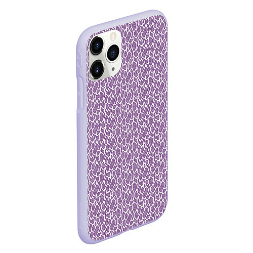 Чехол iPhone 11 Pro матовый Стилизованный светло-розовый / 3D-Светло-сиреневый – фото 2