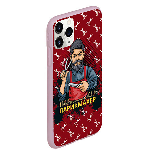 Чехол iPhone 11 Pro матовый Профессиональный визажист / 3D-Розовый – фото 2