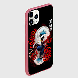 Чехол iPhone 11 Pro матовый Сугуру Гето и дракон, цвет: 3D-малиновый — фото 2