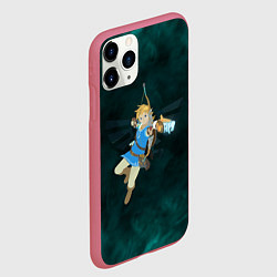 Чехол iPhone 11 Pro матовый Zelda the game, цвет: 3D-малиновый — фото 2