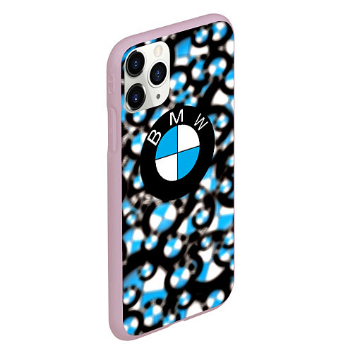 Чехол iPhone 11 Pro матовый BMW sportlogo / 3D-Розовый – фото 2