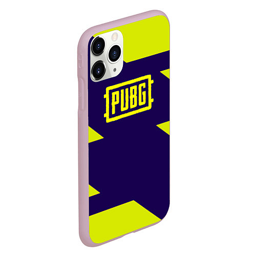 Чехол iPhone 11 Pro матовый PUBG geomatry cybersport / 3D-Розовый – фото 2