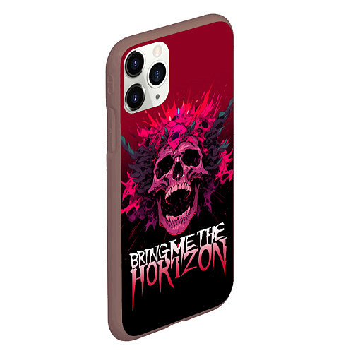 Чехол iPhone 11 Pro матовый Bring Me the Horizon - rock band / 3D-Коричневый – фото 2