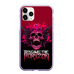 Чехол iPhone 11 Pro матовый Bring Me the Horizon - rock band, цвет: 3D-светло-сиреневый